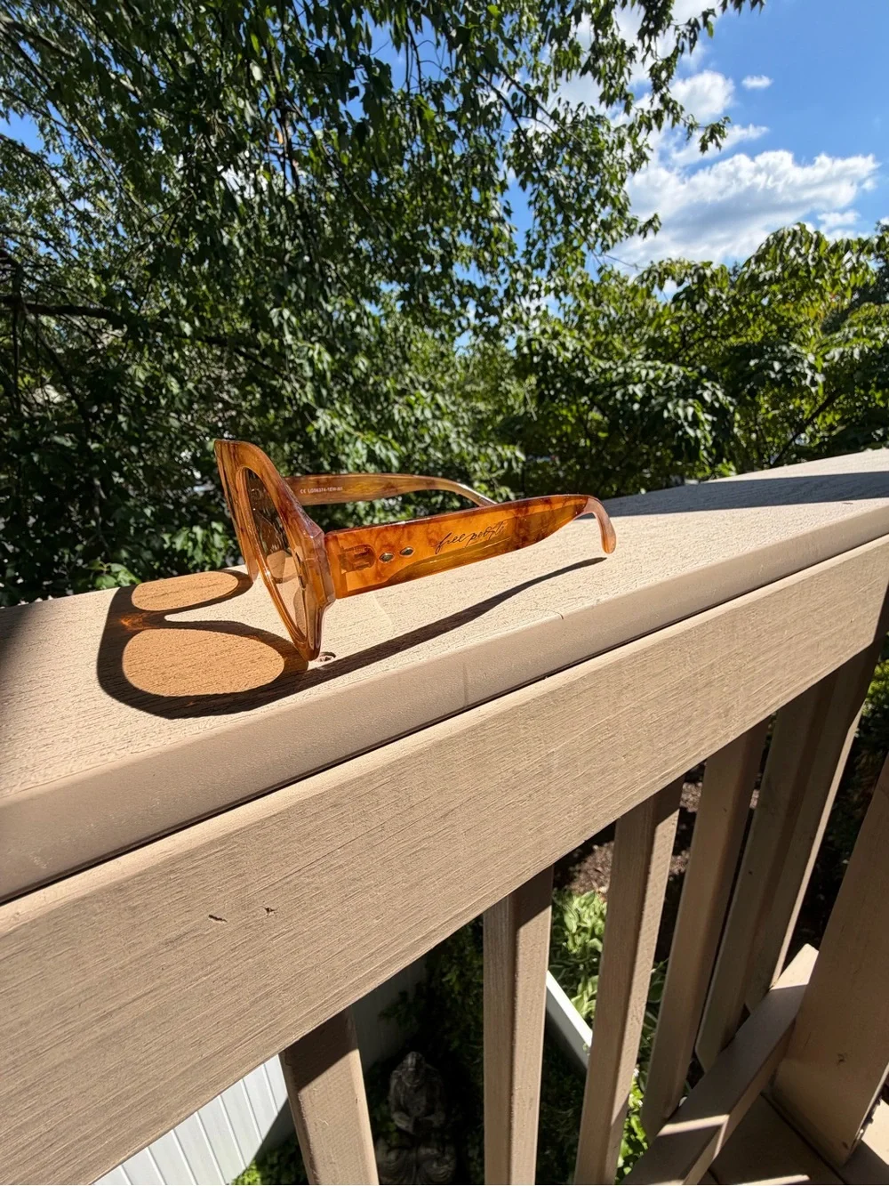 Free People Amber Tortoiseshell Cruise Oversized Aviator Sunglasses